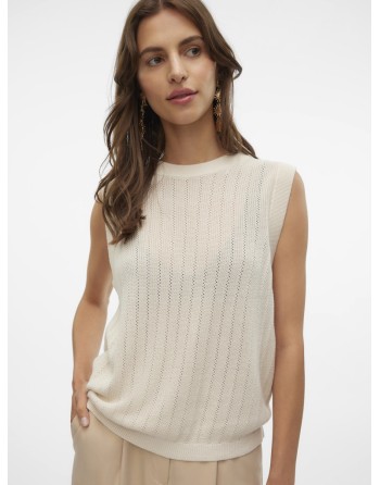 TOP PUNTO SIN MANGAS 10310342 VMNEWLEXSUN SL O-NECK STITCH PULLOVER G