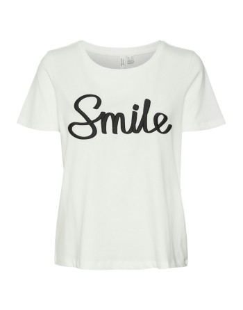 CAMISETA M/C SMILE 10316598 VMOPANI O-NECK T-SHIRT JRS BTQ GA