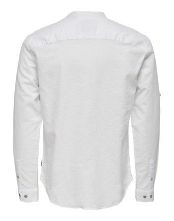 CAMISA M/L CUELLO MAO 22009883 ONSCAIDEN LIFE LS HALFPLACKT LINEN NOOS
