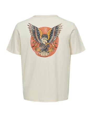 CAMISETA M/C TIGRE FEARLESS LIVING 22030587 ONSMICHI LIFE REG SS TEE