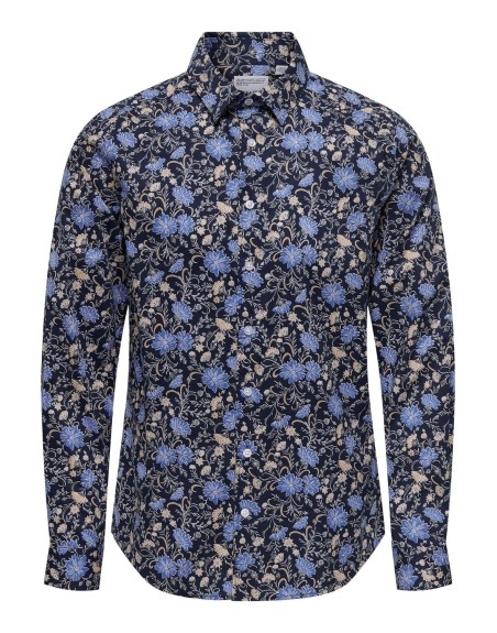 CAMISA M/L FLOREADA 22030926 ONSJORDAN SLIM COMFORT STRETCH AOP LS