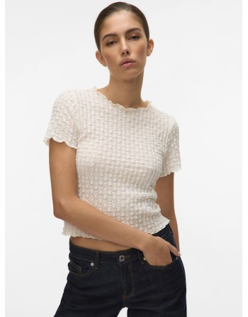 TOP M/C TRANSPARENCIAS POLIÉSTER 10311731 VMSHELBY SS O-NECK SHORT TOP VMA NOOS