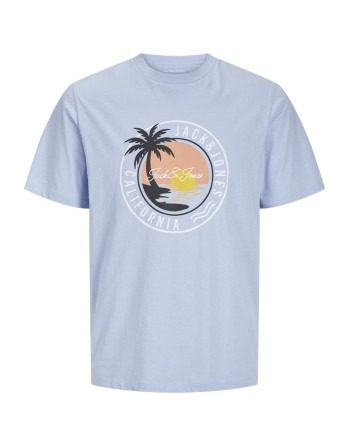 CAMISETA M/C JACK AND JONES PALMERAS 12269418 JJPALM TEE SS CREW NECK LN