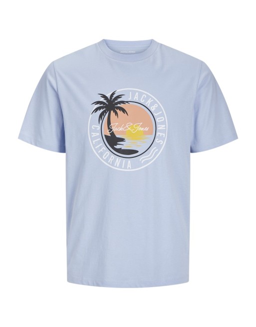 CAMISETA M/C JACK AND JONES PALMERAS 12269418 JJPALM TEE SS CREW NECK LN