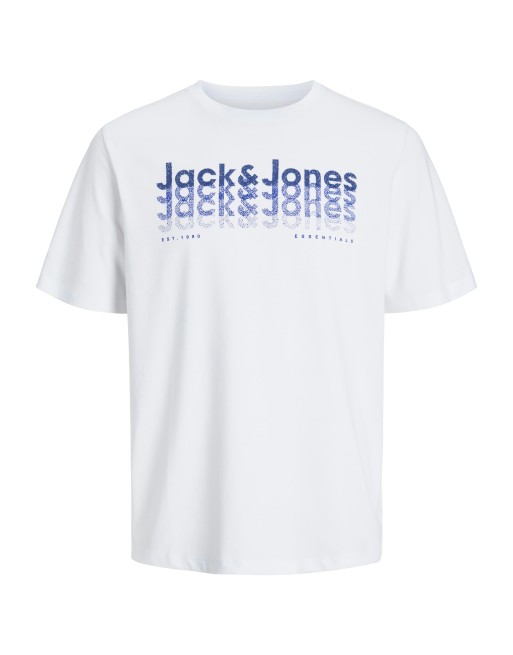 CAMISETA M/C JACK AND JONES LOGO DIFUMINADO 12269335 JJTEX TEE SS CREW NECK