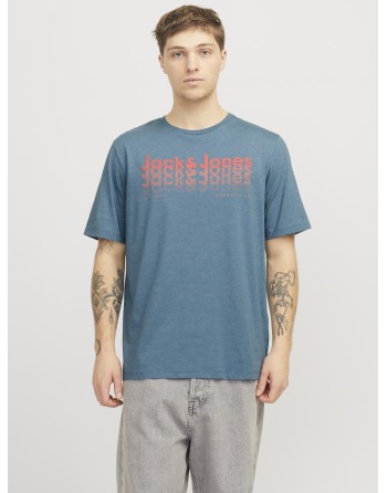 CAMISETA M/C JACK AND JONES LOGO DIFUMINADO 12269335 JJTEX TEE SS CREW NECK