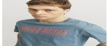 CAMISETA M/C JACK AND JONES LOGO DIFUMINADO 12269335 JJTEX TEE SS CREW NECK