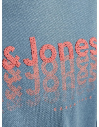 CAMISETA M/C JACK AND JONES LOGO DIFUMINADO 12269335 JJTEX TEE SS CREW NECK