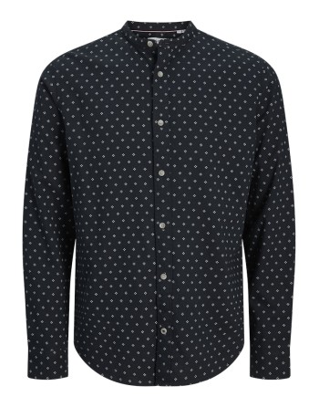 CAMISA M/L CUELLO MAO FLORECITAS 12270089 JJPIERRE SLUB AOP BAND SHIRT LS