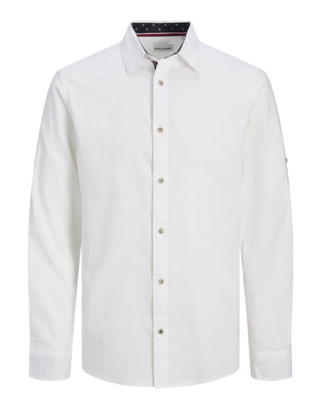CAMISA M/L HILO CUELLO CON FLORECITAS 12270088 JJPIERRE SLUB DETAIL SHIRT LS