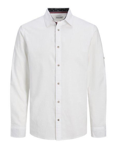 CAMISA M/L HILO CUELLO CON FLORECITAS 12270088 JJPIERRE SLUB DETAIL SHIRT LS