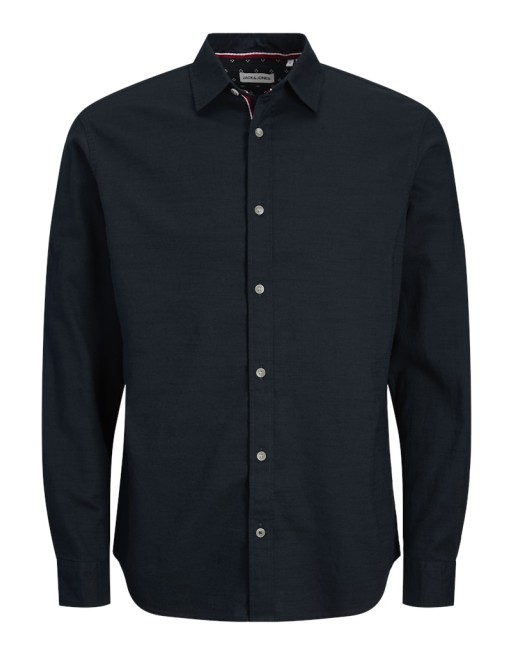 CAMISA M/L HILO CUELLO CON FLORECITAS 12270088 JJPIERRE SLUB DETAIL SHIRT LS