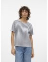CAMISETA M/C RAYAS CREMALLERA ESPALDA 10304716 VMABBY SS ZIP TOP JRS NOOS