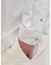 CAMISA M/L CUELLO MAO RAYAS 12269319 JJESUMMER BAND SHIRT LS SN
