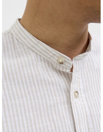 CAMISA M/L CUELLO MAO RAYAS 12269319 JJESUMMER BAND SHIRT LS SN