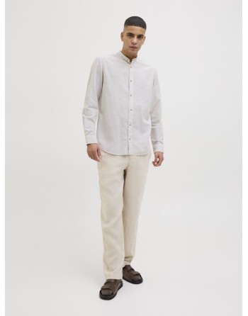 CAMISA M/L CUELLO MAO RAYAS 12269319 JJESUMMER BAND SHIRT LS SN