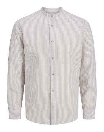 CAMISA M/L CUELLO MAO RAYAS 12269319 JJESUMMER BAND SHIRT LS SN