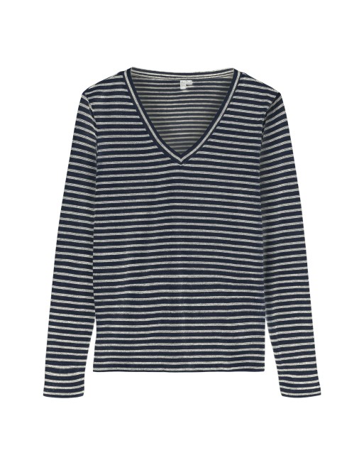 CAMISETA CUELLO V M/L LUREX 10323802 
