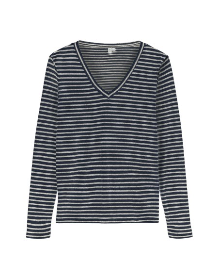 CAMISETA CUELLO V M/L LUREX 10323802 