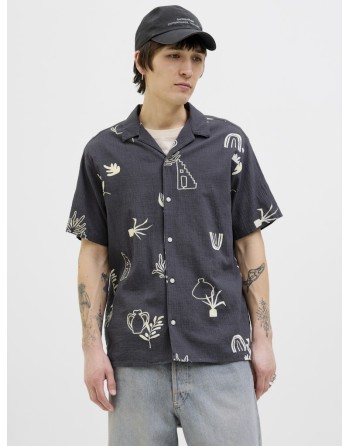 CAMISA M/C ESTAMPADA EFECTO CRINKLE 12277211 JORLUKE CRINKLE AOP SHIRT SS