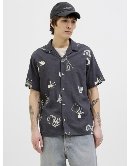 CAMISA M/C ESTAMPADA EFECTO CRINKLE 12277211 JORLUKE CRINKLE AOP SHIRT SS