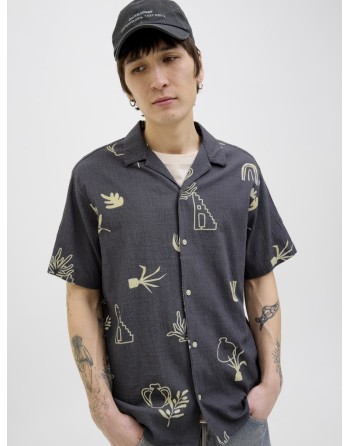 CAMISA M/C ESTAMPADA EFECTO CRINKLE 12277211 JORLUKE CRINKLE AOP SHIRT SS