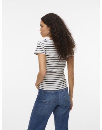 TOP M/C ENTALLADO RAYAS CUELLO REDONDO 10329545 VMSEA SS HENLEY TOP JRS