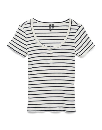 TOP M/C ENTALLADO RAYAS CUELLO REDONDO 10329545 VMSEA SS HENLEY TOP JRS