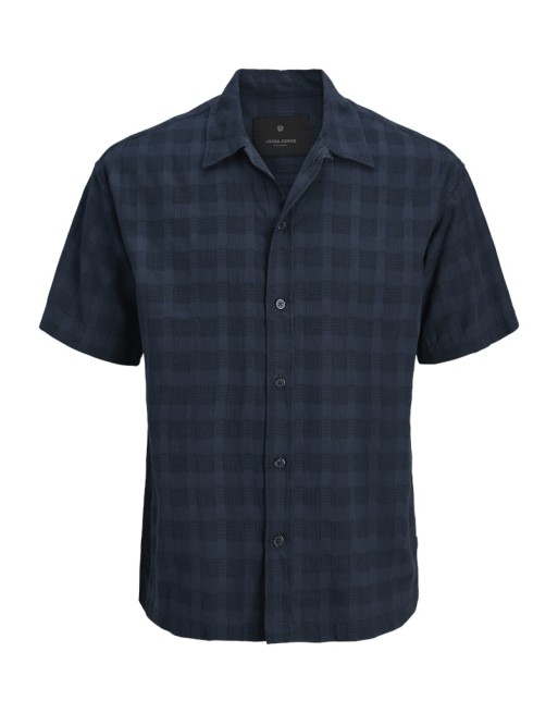 CAMISA M/C DOBBY CUADROS 12278856 JPRBLAVANCE DOBBY S/S SHIRT