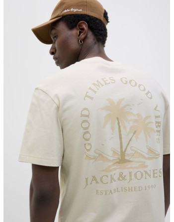 CAMISETA M/C JACK AND JONES ESTABLISHED 1990 12269372 JJSUMMER VIBES TEE SS CREW NECK LN