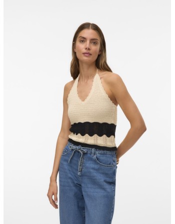 TOP CROCHET TIRANTE ATADO CUELLO 10326440 VMFLORIDA SL HALTERNECK TOP GA SE