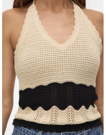 TOP CROCHET TIRANTE ATADO CUELLO 10326440 VMFLORIDA SL HALTERNECK TOP GA SE