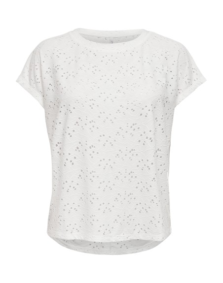 CAMISETA SIN MANGAS FLORES CALADAS 15231005 ONLSMILLA LIFE S/S TOP JRS NOOS