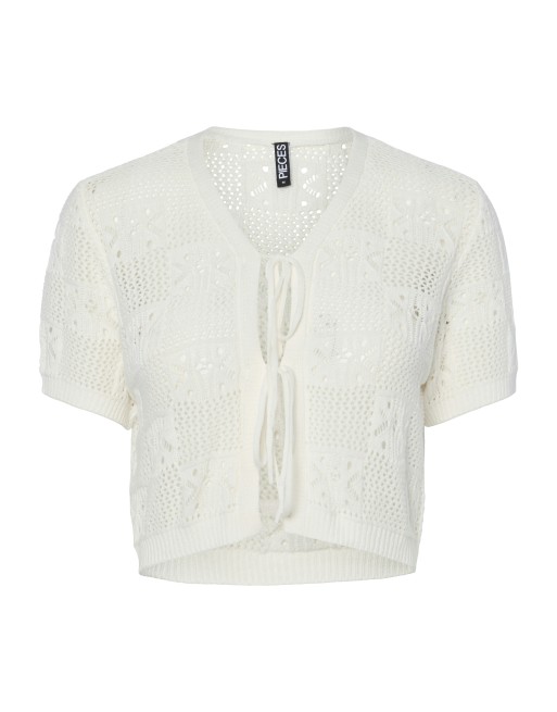 CARDIGAN PUNTO MANGA CORTA 17157508 PCTAMA SS CROPPED TIE KNIT CARDIGAN