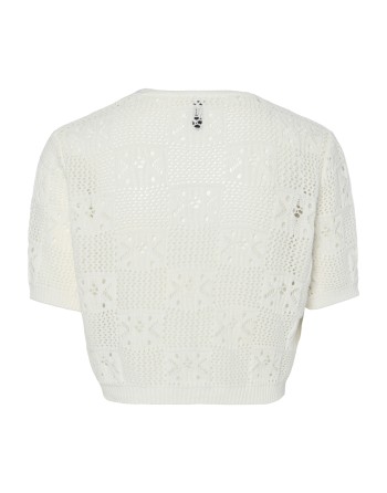 CARDIGAN PUNTO MANGA CORTA 17157508 PCTAMA SS CROPPED TIE KNIT CARDIGAN