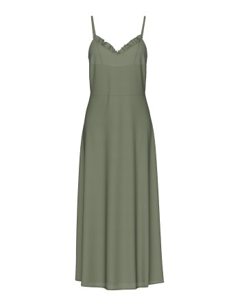 VESTIDO MIDI BASICO 17135286 PCNYA SLIP ANKLE DRESS BF WVN MSA BC