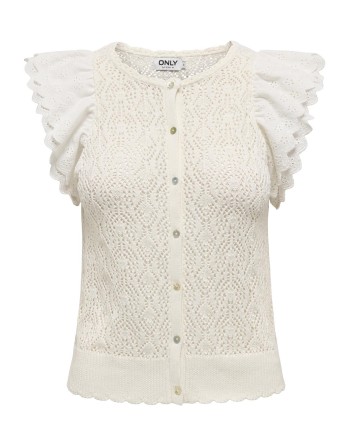 CHAQUETITA PUNTO CALADA 15314542 ONLNETTIE SL MIX U-NECK CARDIGAN KNT