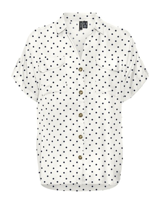 CAMISA BUMPY M/C BOTONES LUNARES 10331923 VMBUMPY SS SHIRT AOP WVN NOOS