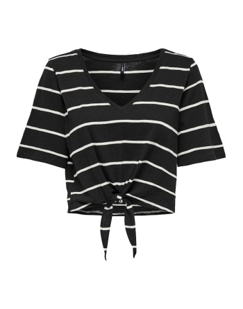 CAMISETA CON NUDO ABAJO 15348018 ONLSUMMER S/S V-NECK KNOT TOP JRS