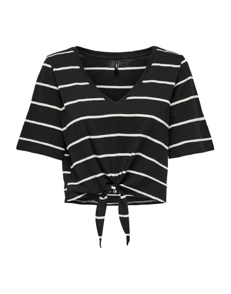 CAMISETA CON NUDO ABAJO 15348018 ONLSUMMER S/S V-NECK KNOT TOP JRS