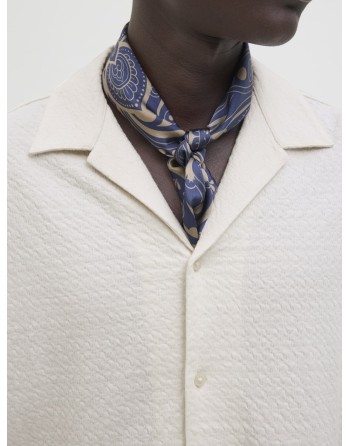 CAMISA M/C PUNTO DETALLE BORDADO 12286175 JPRBLALEO JACQUARD RESORT S/S SHIRT