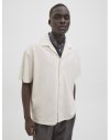 CAMISA M/C PUNTO DETALLE BORDADO 12286175 JPRBLALEO JACQUARD RESORT S/S SHIRT
