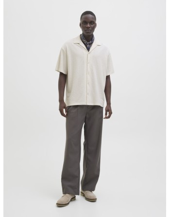 CAMISA M/C PUNTO DETALLE BORDADO 12286175 JPRBLALEO JACQUARD RESORT S/S SHIRT
