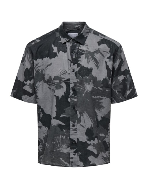 CAMISA M/C RELAXED ESTAMPADA 22032123 ONSCAIDEN LIFE SSRLX AOP LINEN BLEND SHI