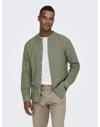 CAMISA M/L CUELLO MAO 22019173 ONSCAIDEN LIFE LS SOLID LINEN MAO NOOS