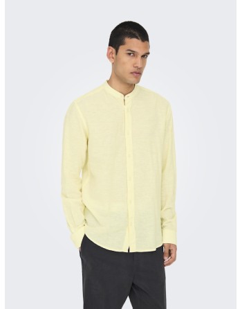 CAMISA M/L CUELLO MAO 22019173 ONSCAIDEN LIFE LS SOLID LINEN MAO NOOS