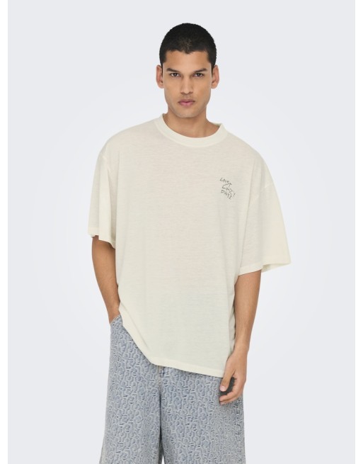 CAMISETA M/C SUR LA PLAGE 22033666 ONSLEON OVZ SS TEE ART
