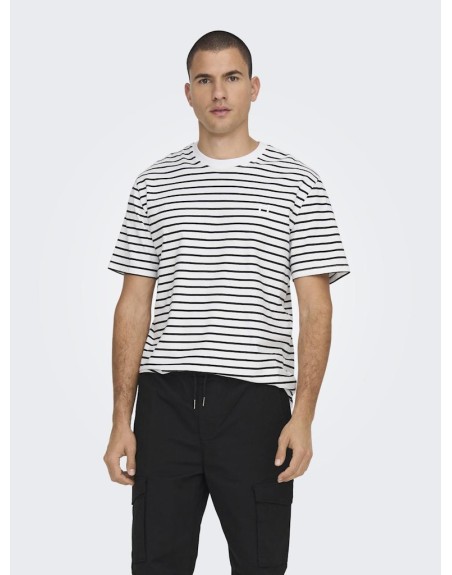 CAMISETA M/C RAYAS 22024741 ONSHENRY REG STRIPE SS TEE NOOS