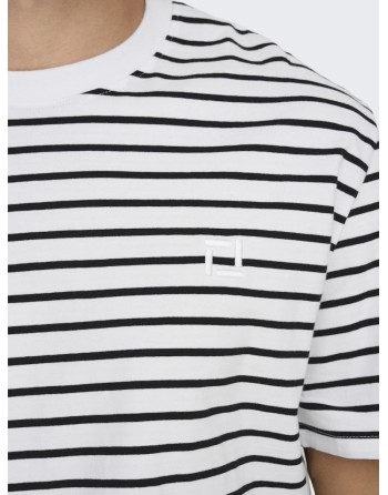 CAMISETA M/C RAYAS 22024741 ONSHENRY REG STRIPE SS TEE NOOS