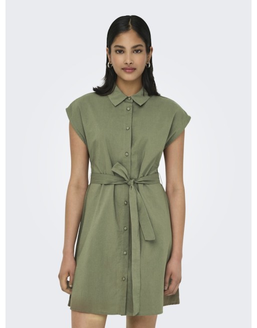 VESTIDO CAMISERO 15348203 ONLLOU LIFE S/S SHIRT DRESS NOOS PTM
